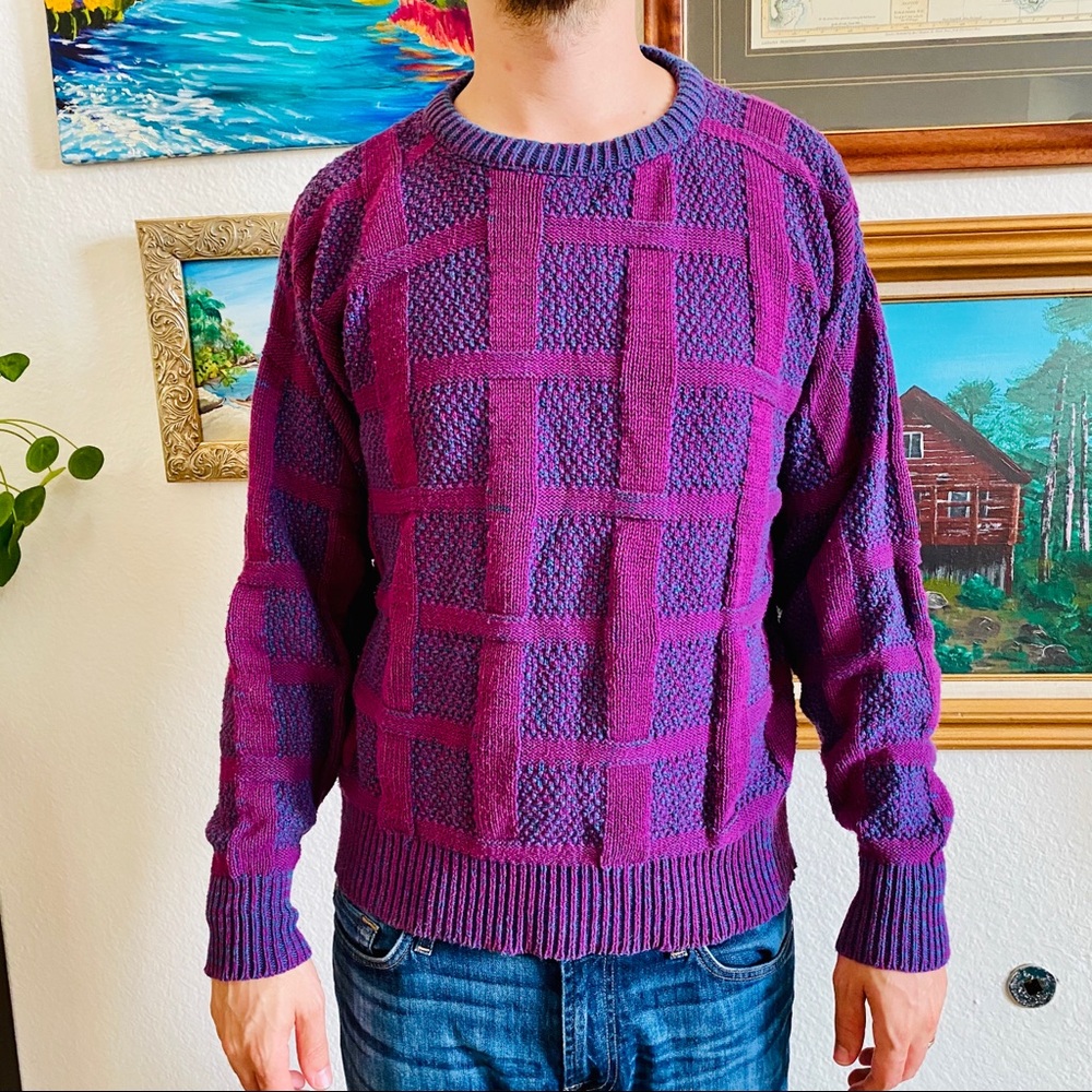 Vintage 90s Colours by Alexander Julian Sweater, L